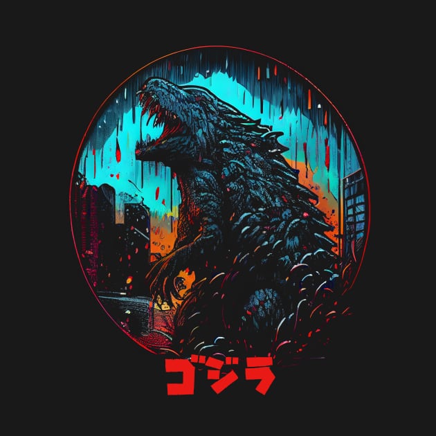 Godzilla On City by gblackid