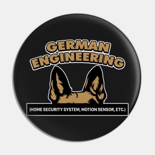 German Engineering Security German Shepherd Gift Pin