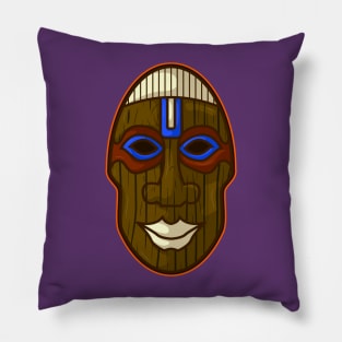 Ancient african aboriginal mask design Pillow