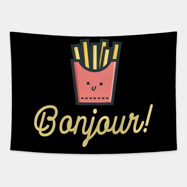 French Fries Bonjour Tapestry by ballhard