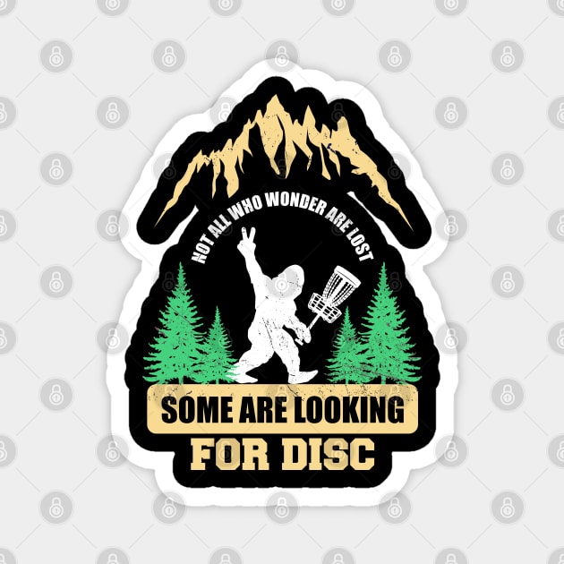 Disc Golf bigfoot Magnet by Cosmic Art