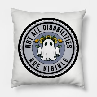 Not all disabilities are visible Blue Pillow