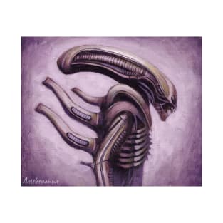 Alien Xenomorph Giger Fanart by Ansekenamun T-Shirt