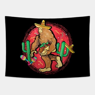 Bigfoot Carry Tacos Cinco De Mayo Tapestry