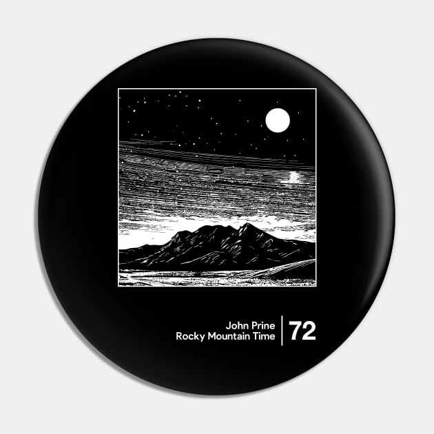 Rocky Mountain Time / Minimal Style Graphic Artwork Pin by saudade