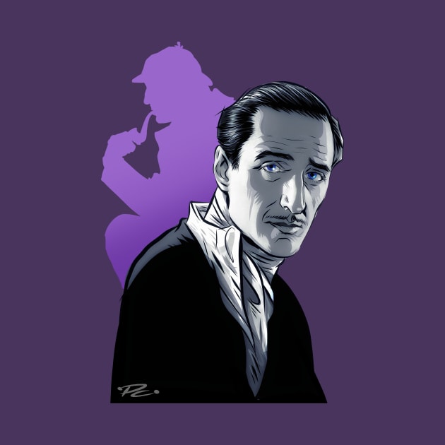 Basil Rathbone - An illustration by Paul Cemmick by PLAYDIGITAL2020