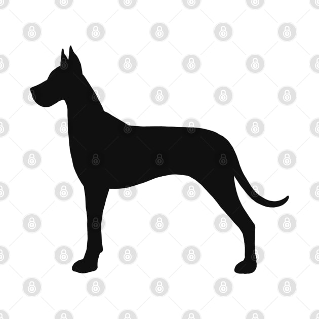 Black Great Dane Silhouette by Coffee Squirrel