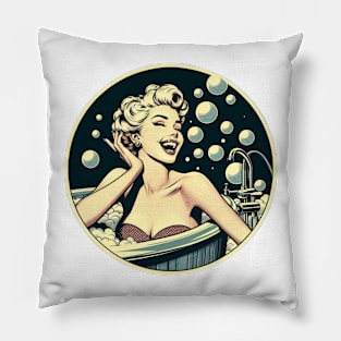 marilyn monroe taking a bath Pillow