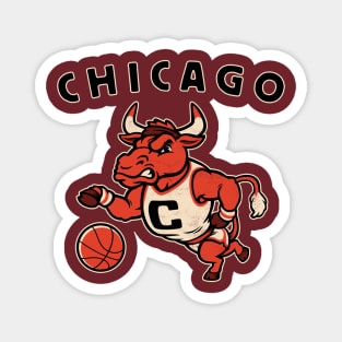 Vintage Bulls Mascot Magnet