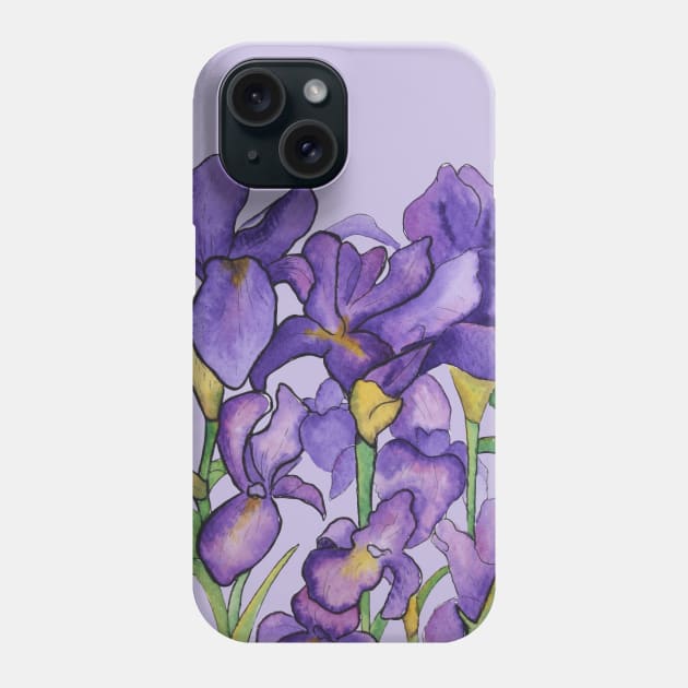 Pretty Purple Petals Phone Case by Kirsty Topps