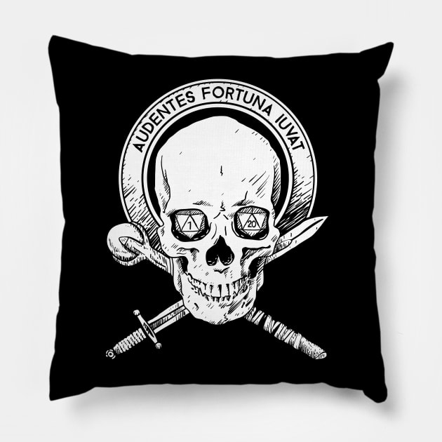 D&D Dungeons & Dragons FORTUNE FAVORS THE BOLD Pillow by Natural 20 Shirts