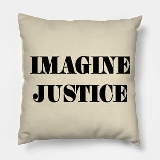 IMAGINE JUSTICE - Black - Front Pillow