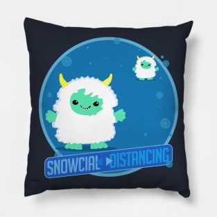 Snowcial distancing Pillow