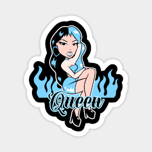 Queen Girl Doll Light Blue v2 Magnet