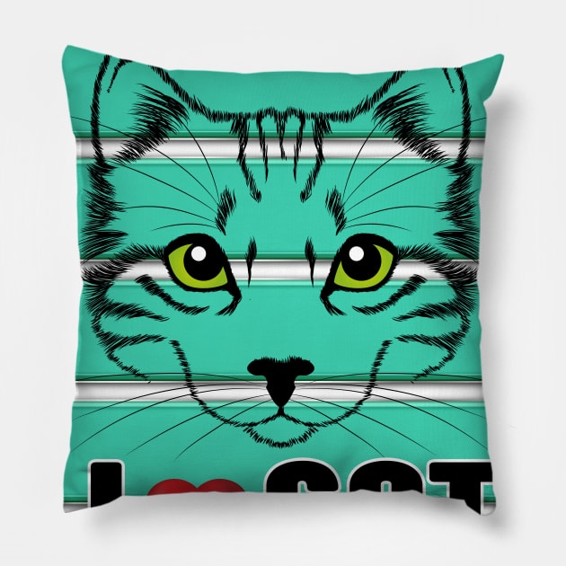 i love cat style unisex Pillow by bakry