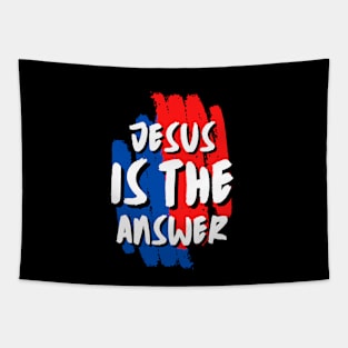 Jesus is the Answer | Christian Typography Tapestry