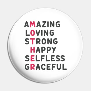 Amazing Mom Saying Personalize Gift for Best Mother Pin