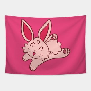 Happy Pink Bunny Tapestry