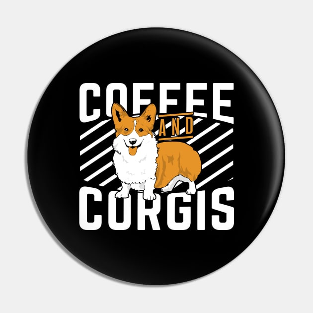 Coffee And Corgis Dog Lover Mom Dad Gift Pin by Dolde08