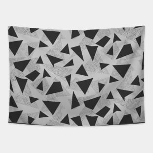 Gray Twisted Triangles Tapestry