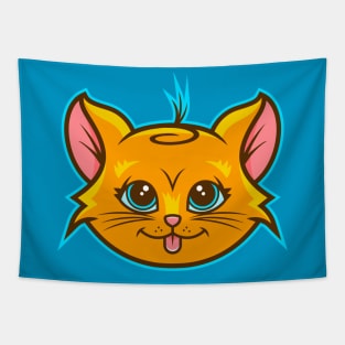 Orange Kitty Kat Tapestry