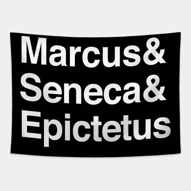 Marcus & Seneca & Epictetus Names of Stoic Philosophers Tapestry by Elvdant