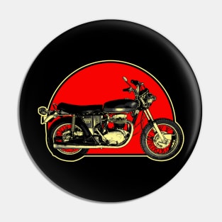 A65 ThunderboltSpitfire 1972 Retro Red Circle Motorcycle Pin