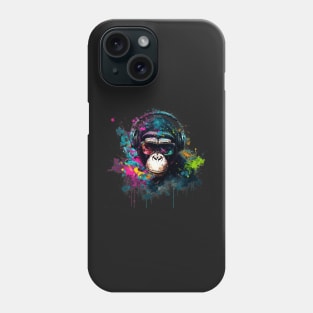 Ink Splash DJ Chimp Phone Case