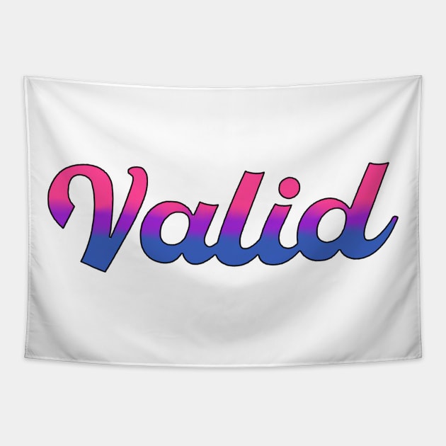 Valid bisexual flag watercolour Tapestry by Kyttsy Krafts