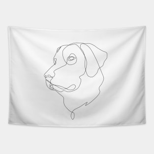 Golden Retriever Line Art Tapestry