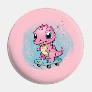 Little pink skater Pin