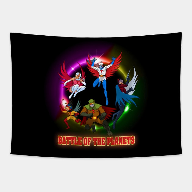 Battle Of The Planets Tapestry by Leopards