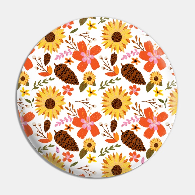 Autumn Bouquet Pin by MollyFergusonArt