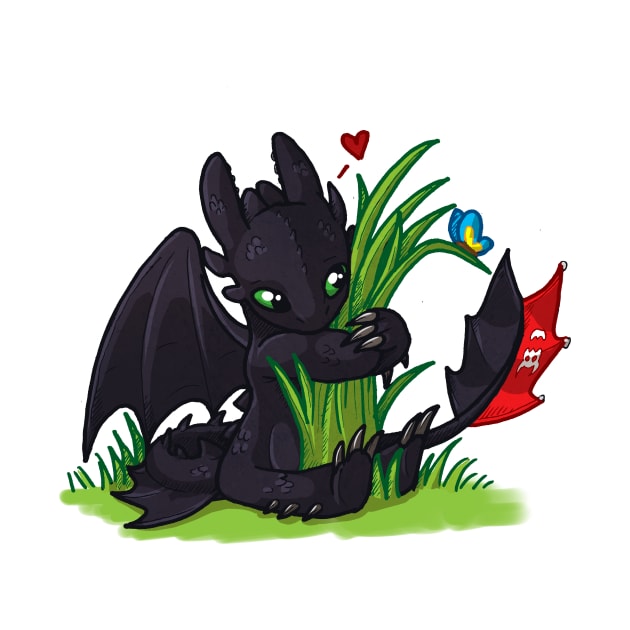 Dragons Love Grass by sugarpoultry
