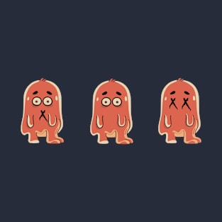 Three cute friendly sprites showing Emotions T-Shirt