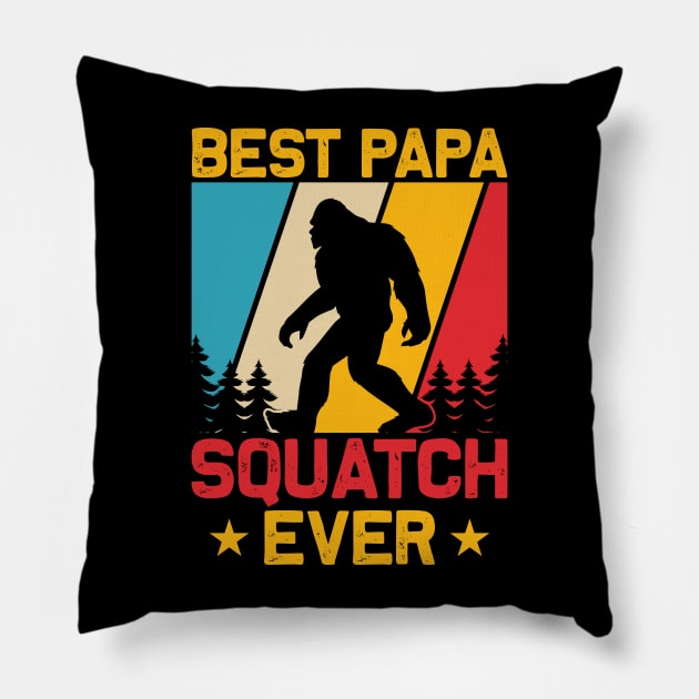 Best Papa Squatch Ever Bigfoot Sasquatch Pillow by Teewyld