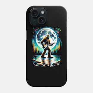 Guitar Sasquatch Bigfoot Rock Music Band Novelty Funny Sasquatch Phone Case