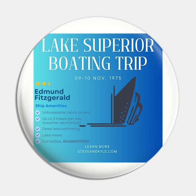 Lake Superior Boating Trip Pin by steveandkyle