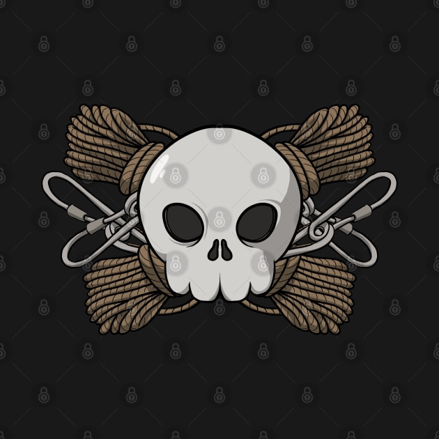 Rock climbing crew Jolly Roger pirate flag (no caption) by RampArt