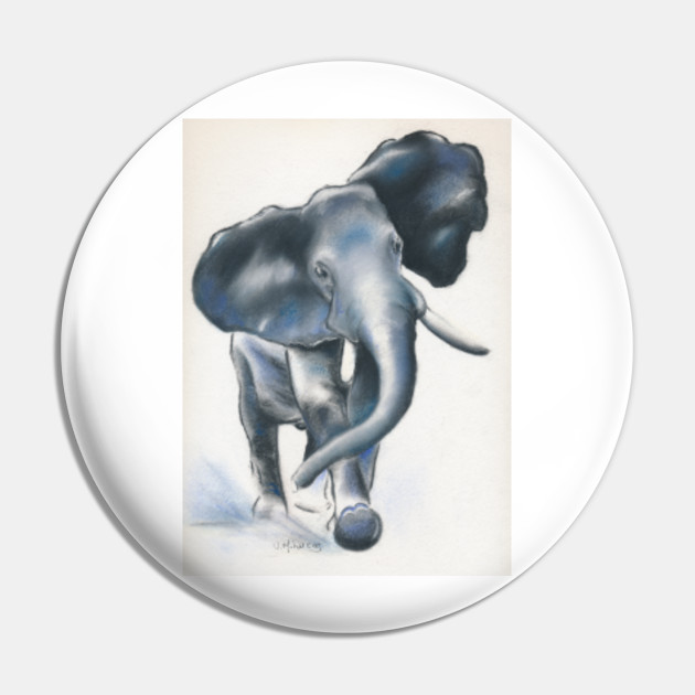 Shades Of Blue Elephant Pin Teepublic