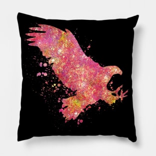 Eagle Birds Forest Wild Nature World Earth Free Flight Watercolor Pillow