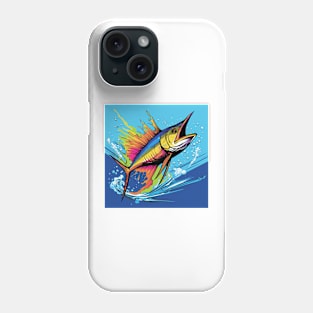 Marlin Fish Cartoon Pop Art 1 Phone Case