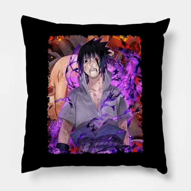 SASUKE UCHIHA MERCH VTG Pillow by xsmilexstd