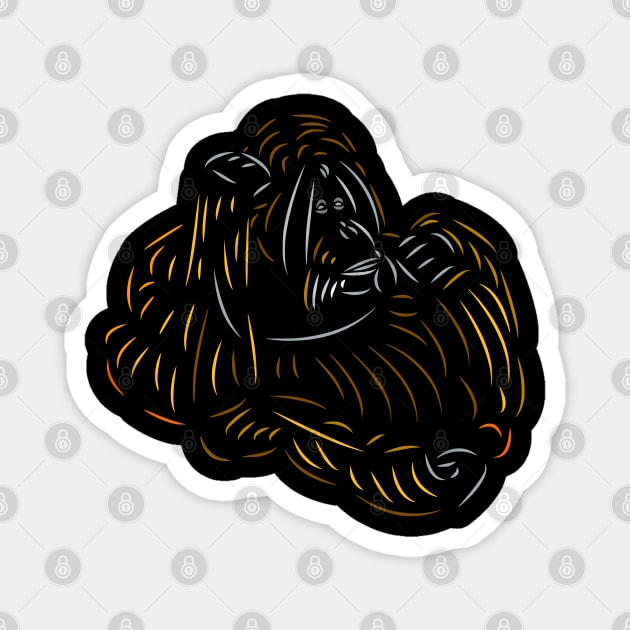 a funny monkey, orangutan, ape, Magnet by rh_naturestyles