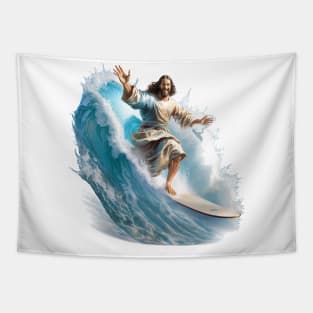 Surfer Jesus Tapestry