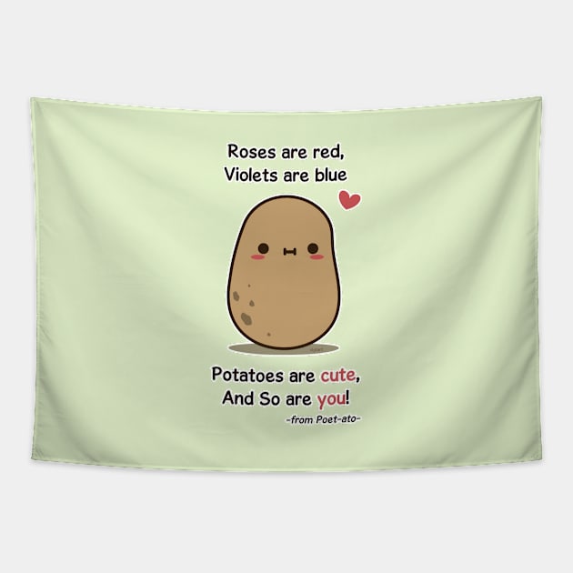 Cute Poet from Cute Potato Tapestry by clgtart