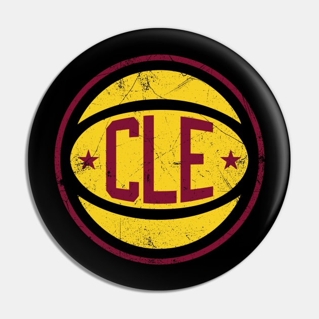 Cleveland Retro Ball - Black Pin by KFig21