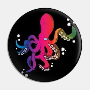 The Rainbow Octopus Pin