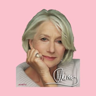 Helen Mirren Signed Portrait T-Shirt