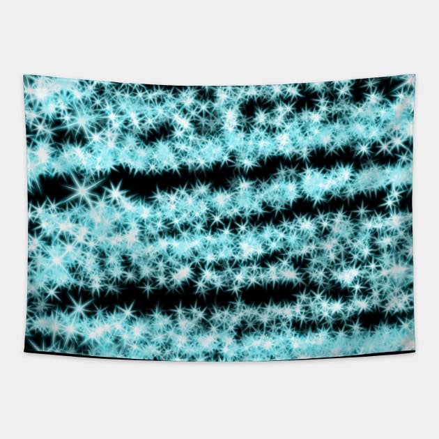Blue sparkle glitter art texture design Tapestry by Artistic_st